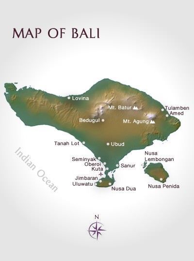 Mapa de Bali