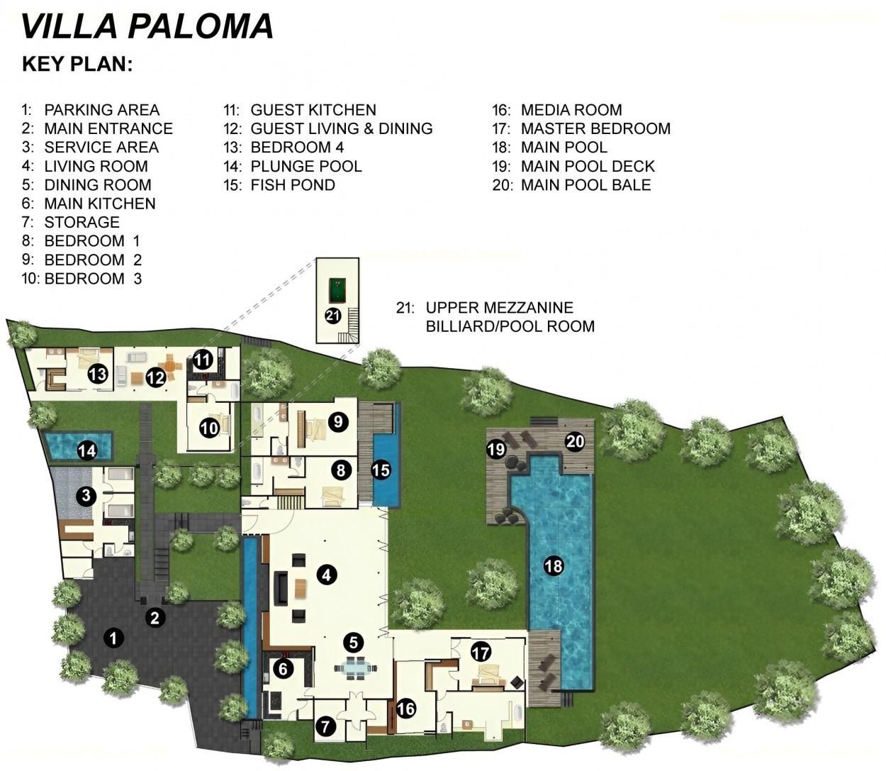Villa Paloma Floor Plan